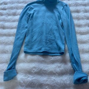 American Eagle Outfitters Sky Blue Long Sleeve Tee